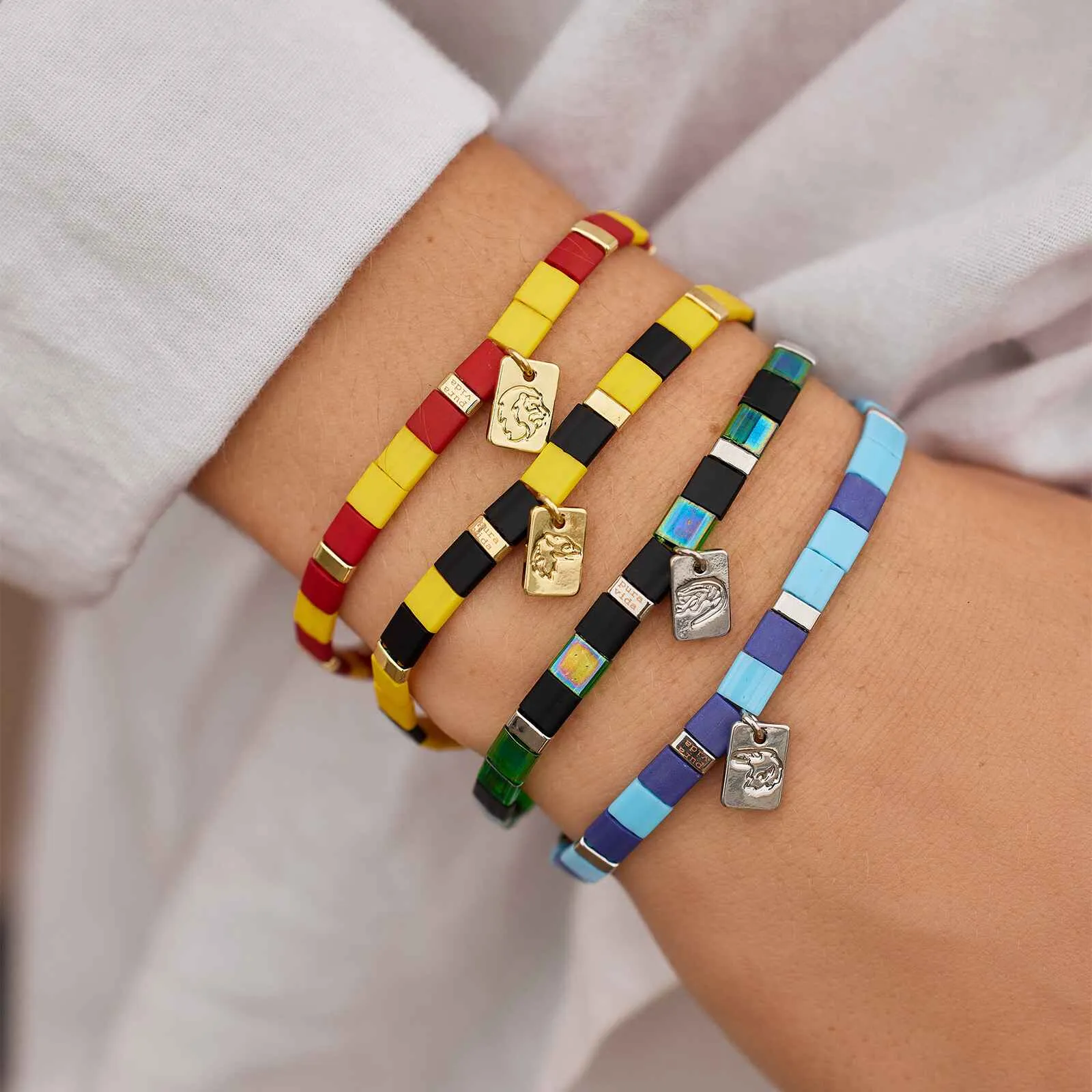 Hufflepuff™ Tile Bead Stretch Bracelet