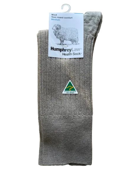 Humphrey Law - 95% Wool Health Socks - Navy | Charcoal |  Antelope | Black - Large