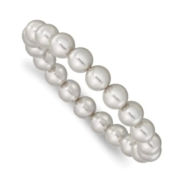 Imitation Shell Pearl (10-11mm) Stretch Bracelet