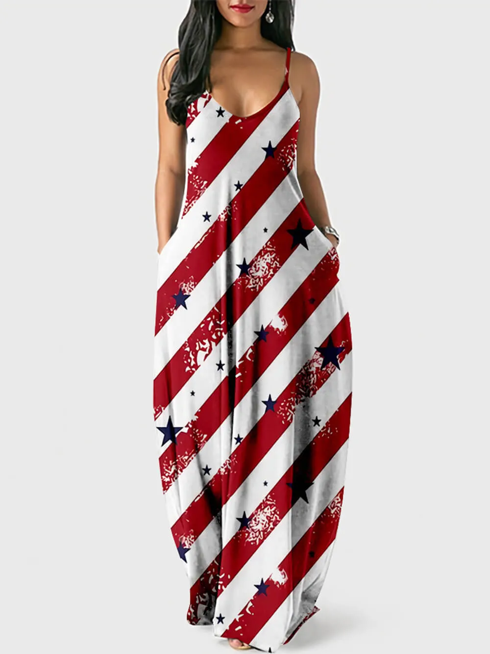 Independence Day Stylish Print Cami Dress
