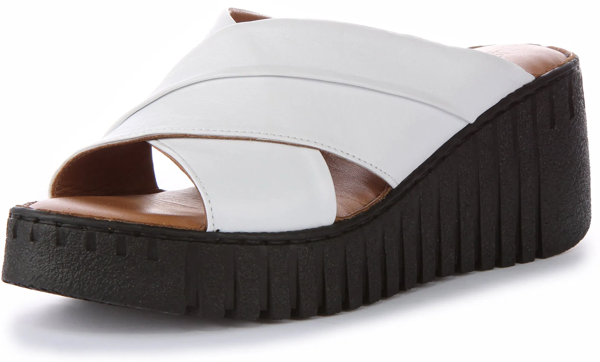 Justinreess England Camile Soft Footbed Wedge In White | Secret Sale