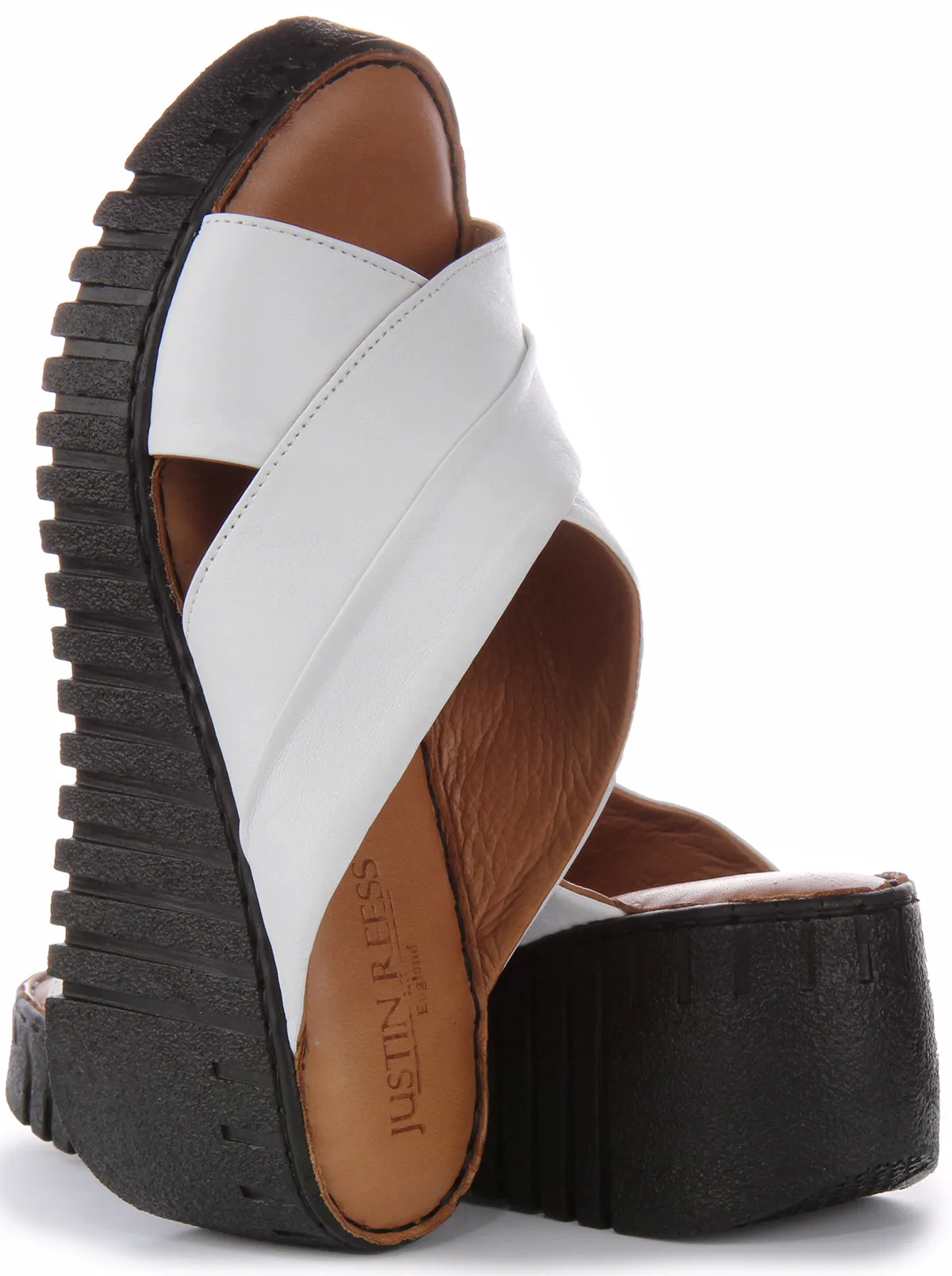 Justinreess England Camile Soft Footbed Wedge In White | Secret Sale