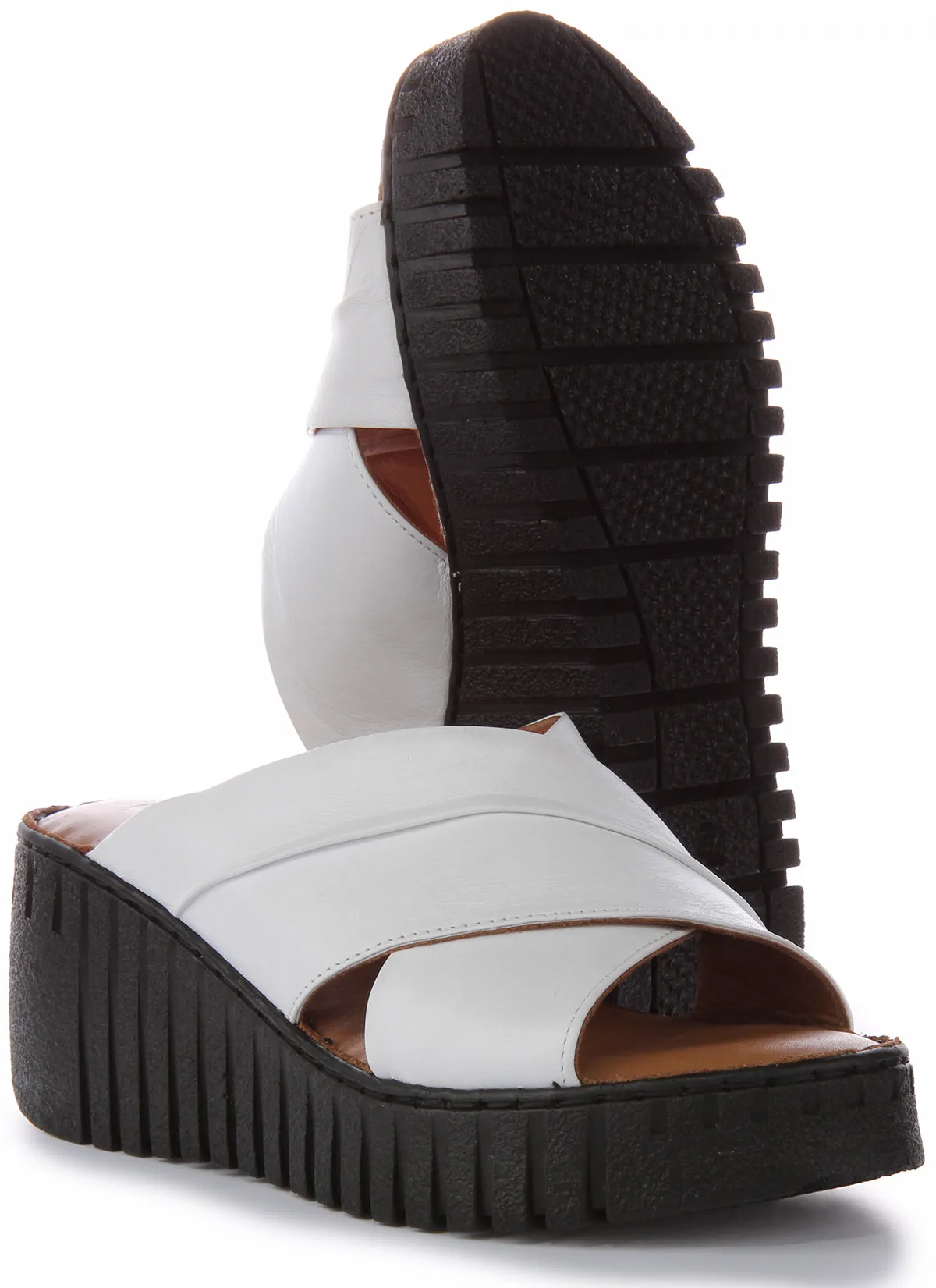 Justinreess England Camile Soft Footbed Wedge In White | Secret Sale