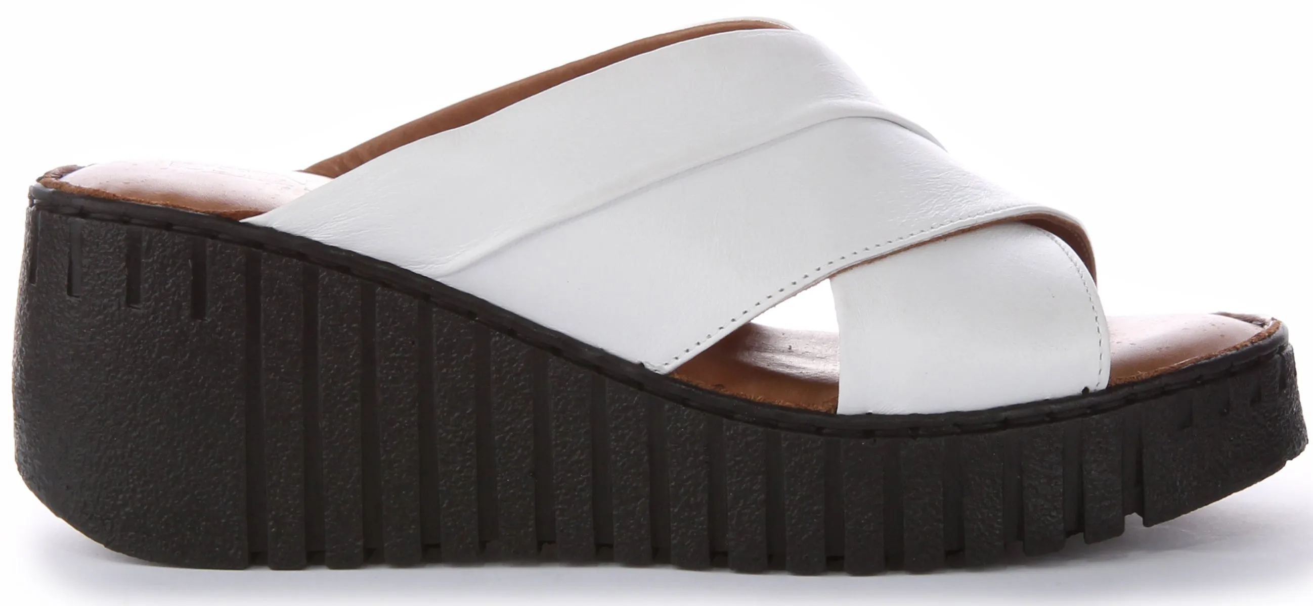 Justinreess England Camile Soft Footbed Wedge In White | Secret Sale