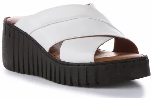 Justinreess England Camile Soft Footbed Wedge In White | Secret Sale