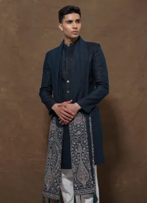 KAVYAN SHERWANI WITH SHAWL