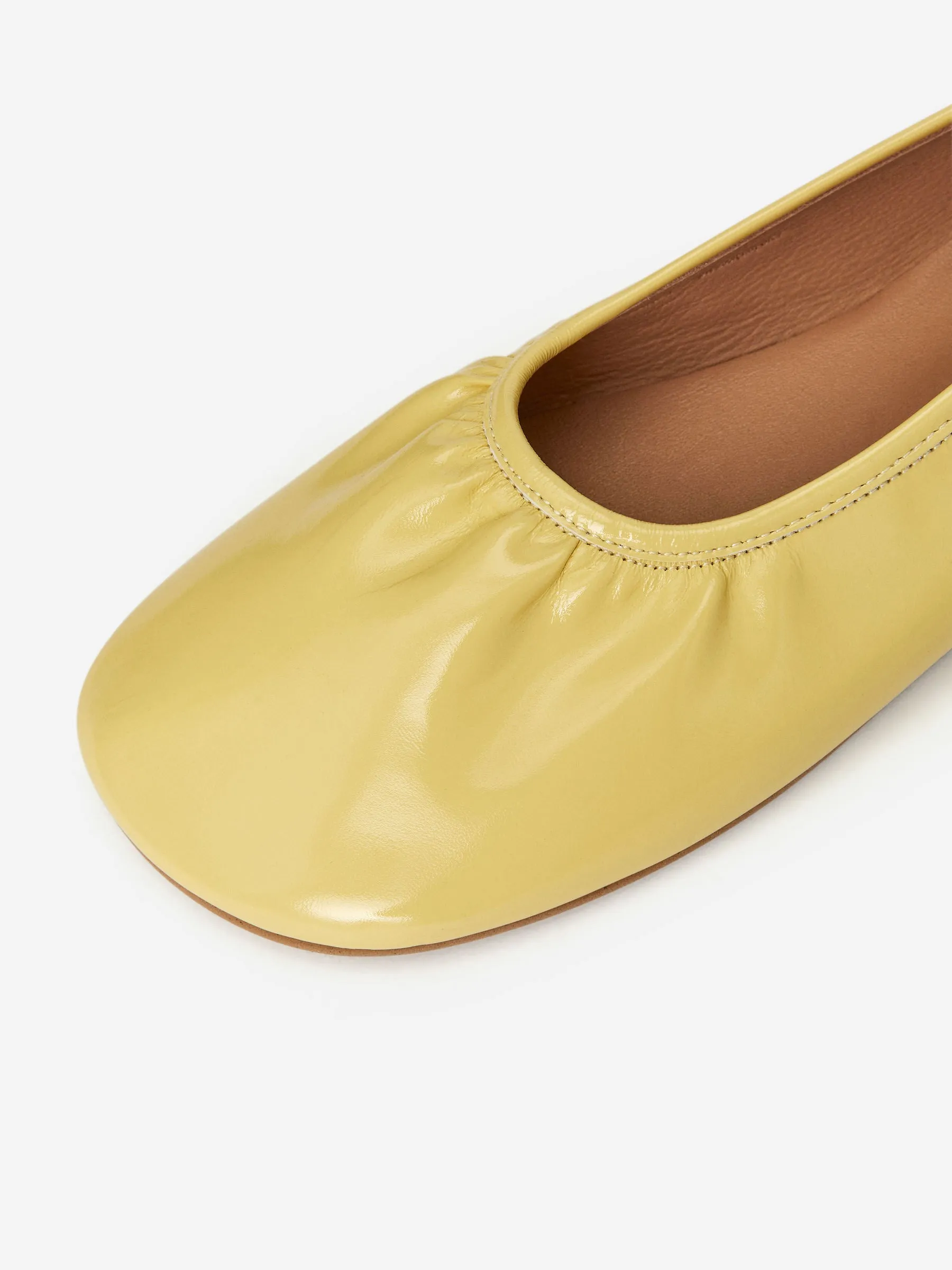 Lacquered Ballet Flats