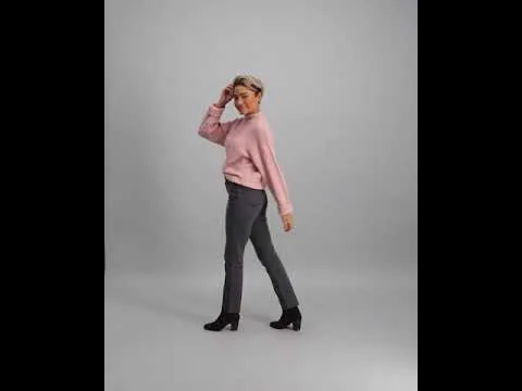 Ladies Chenille High Neck Pullover - Blush