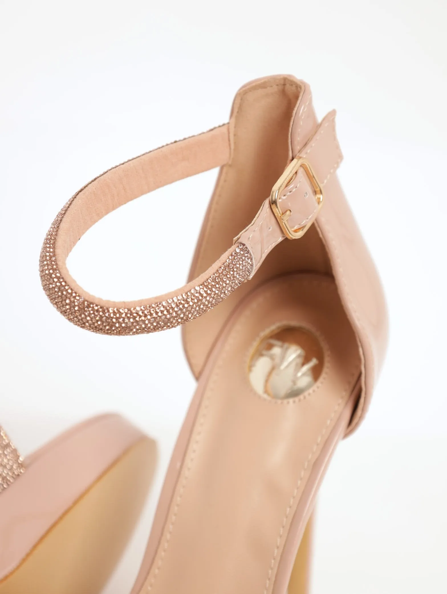 Ladies Gypsey Heel Sandal - Beige