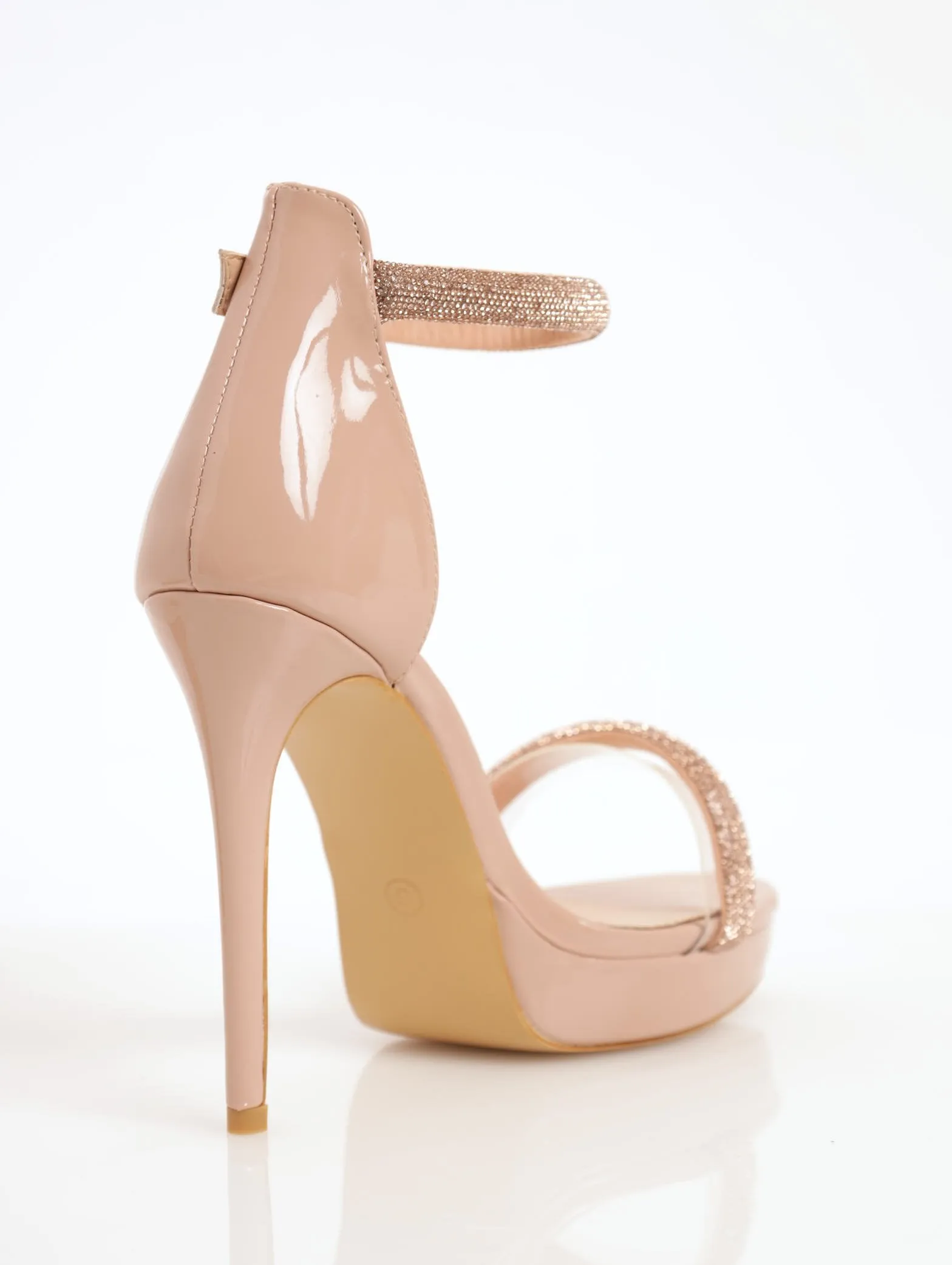 Ladies Gypsey Heel Sandal - Beige