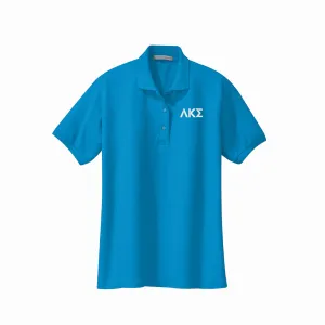 Lambda Kappa Sigma Letters Cotton Pique Polo