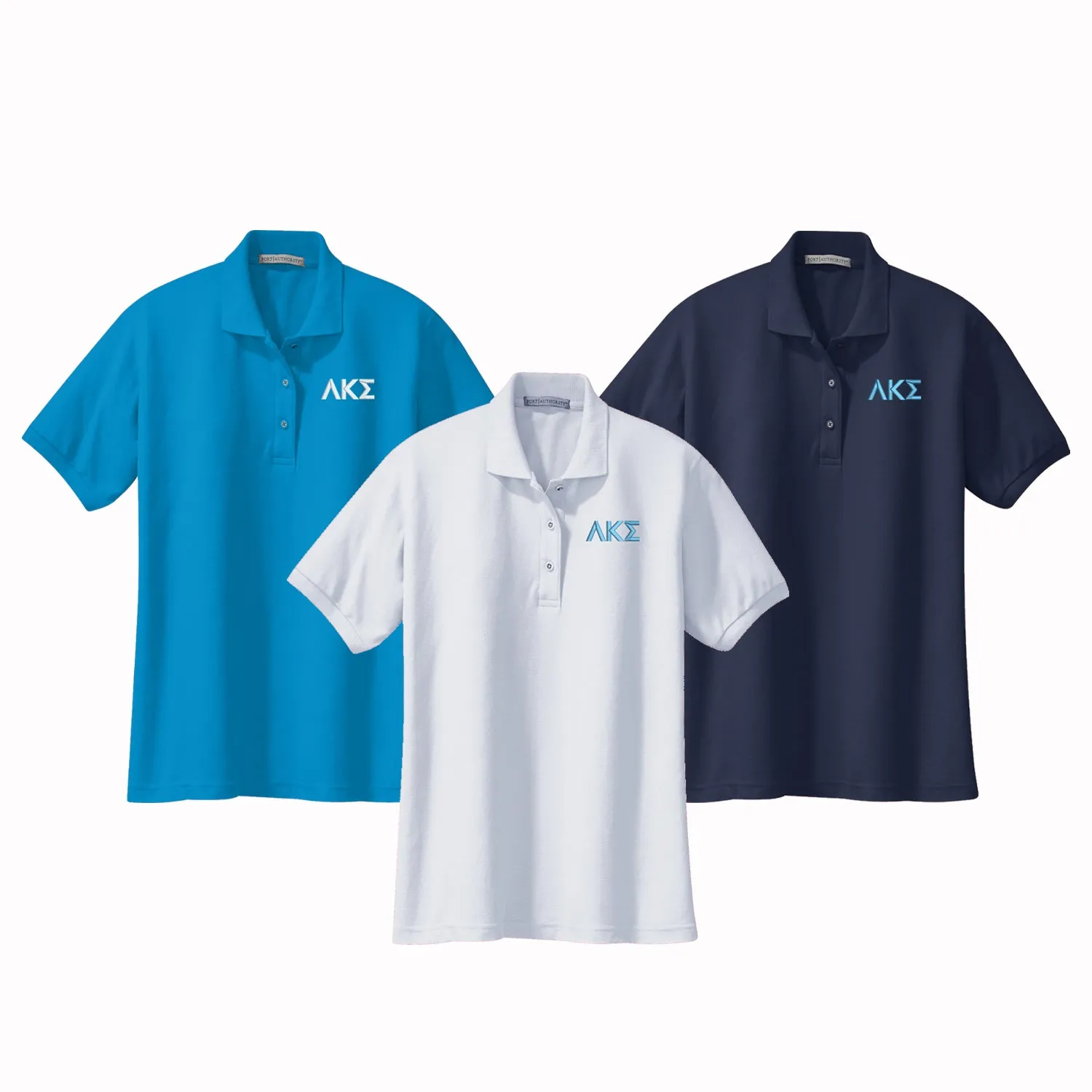 Lambda Kappa Sigma Letters Cotton Pique Polo