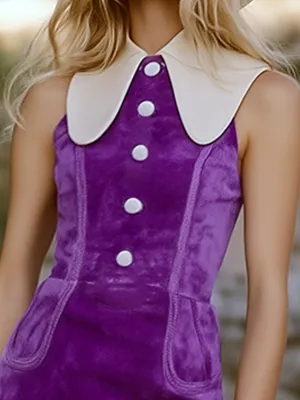 Lilly™ | Collar Sleeveless Mini Dress