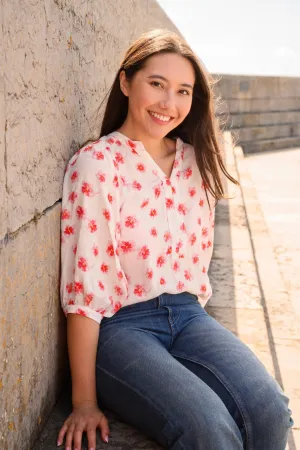 Lola Blouse - Soft Pink Floral
