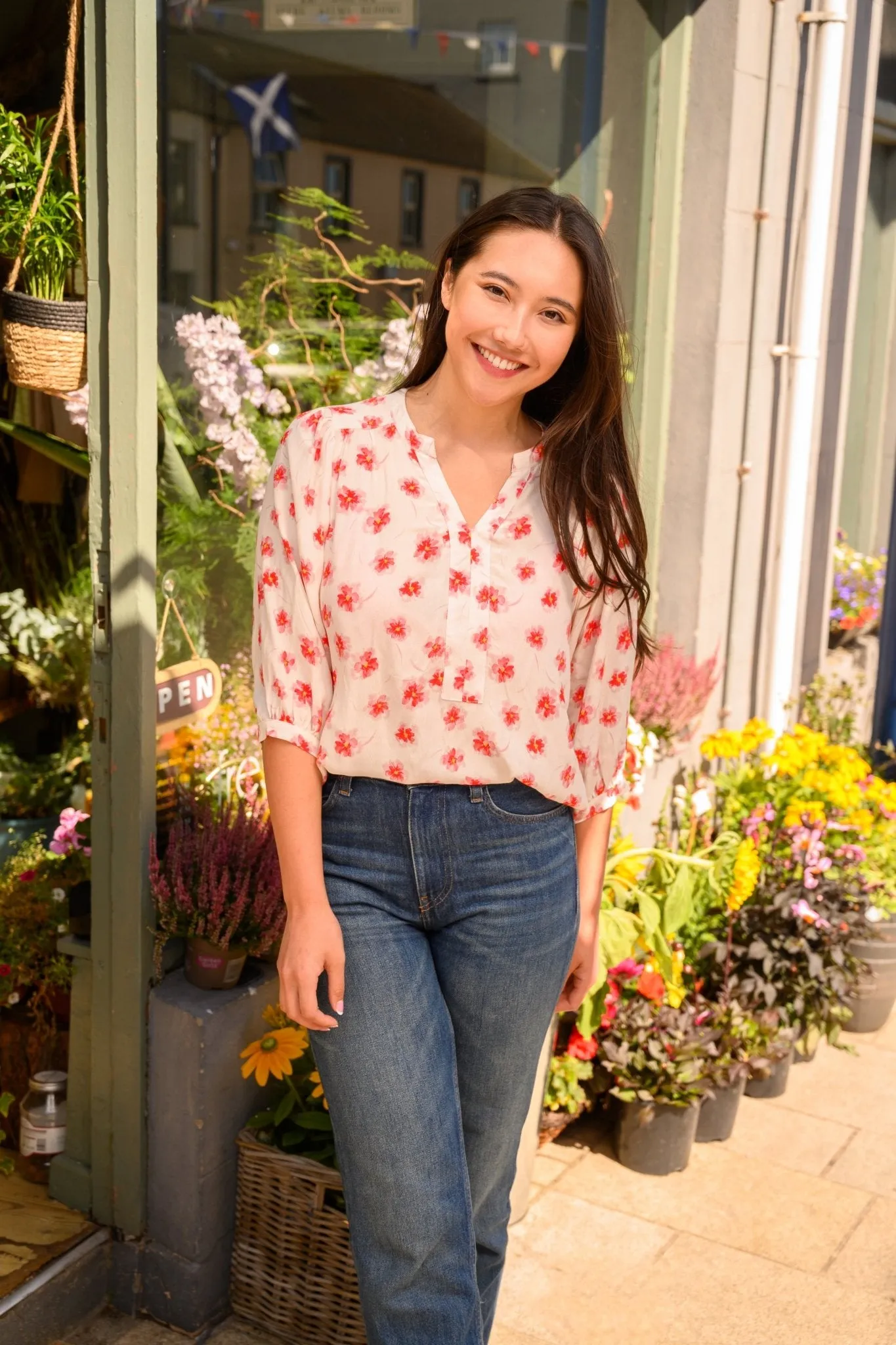 Lola Blouse - Soft Pink Floral