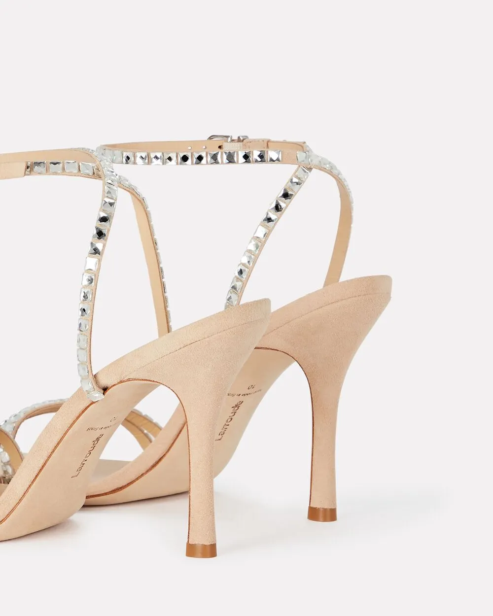 Lola Crystal-Embellished Suede Sandals