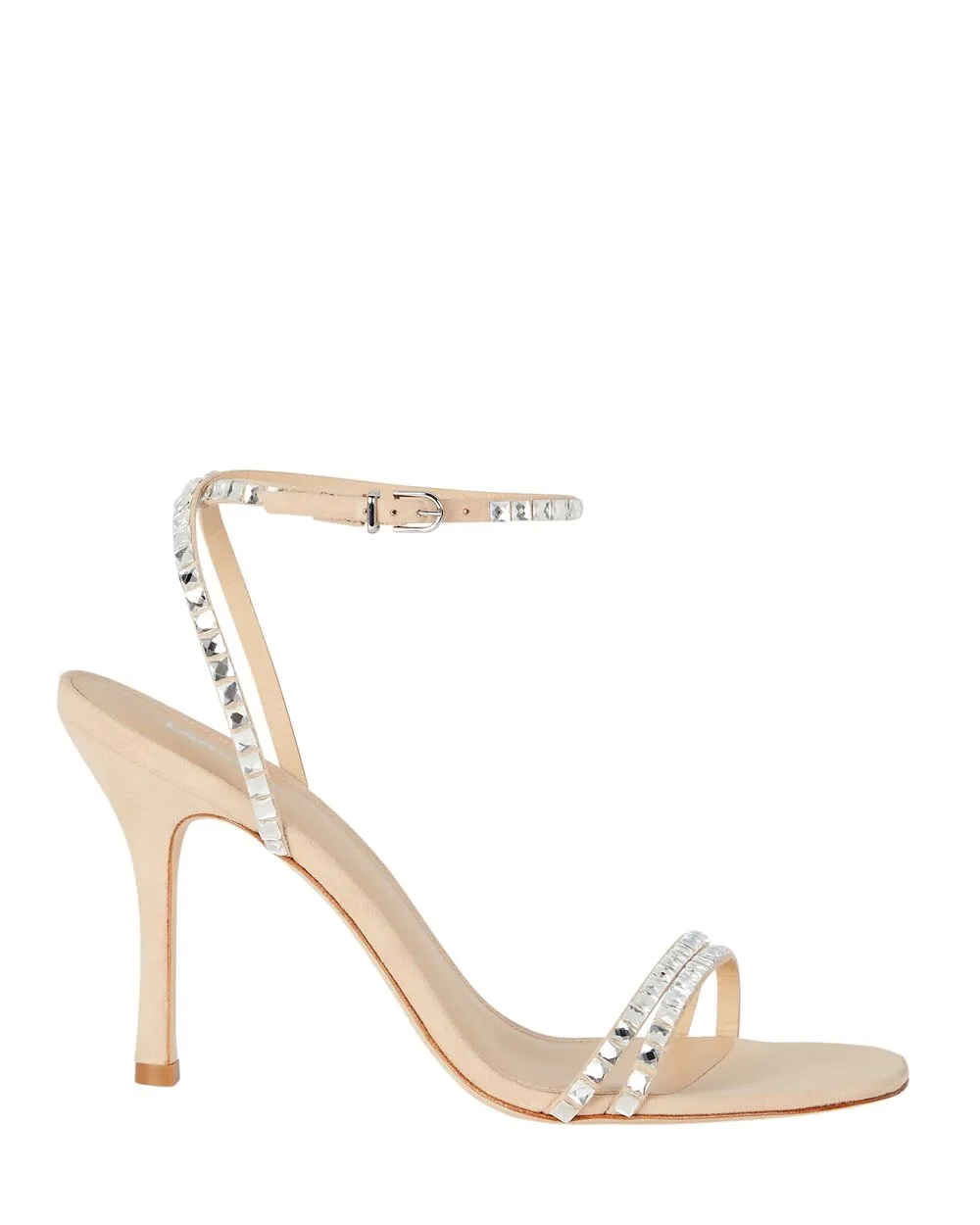 Lola Crystal-Embellished Suede Sandals