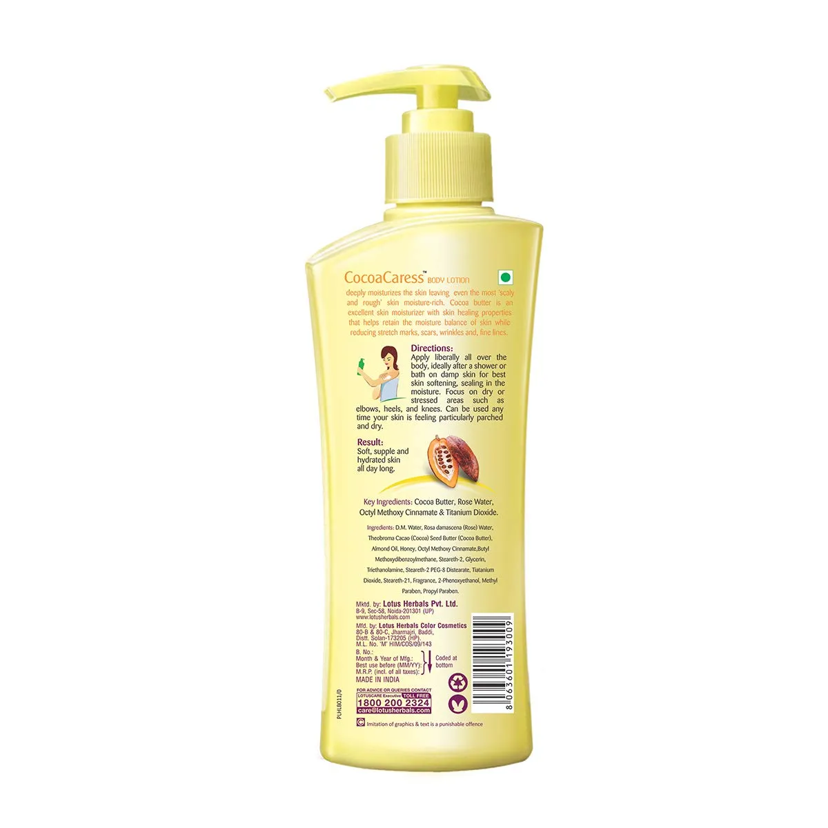 Lotus Herbals Cocoa Caress Daily Hand and Body Lotion SPF 20, 250ml