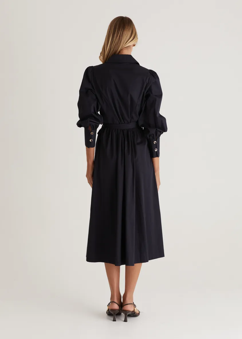 Louisa Midi Dress - Navy