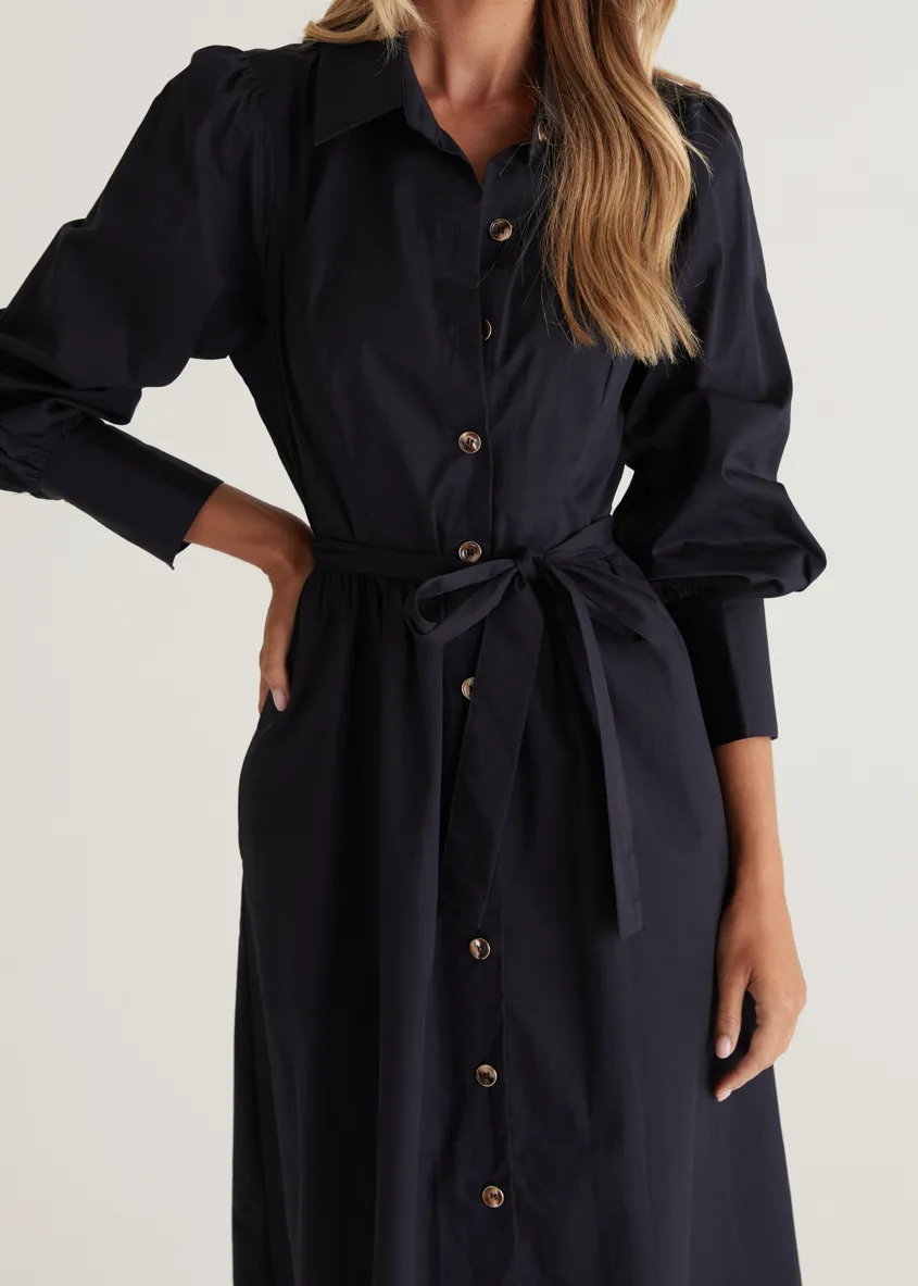 Louisa Midi Dress - Navy