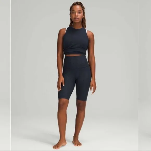 Lululemon Align Super-High-Rise Short 10&quot; Aqueous Emboss True Navy