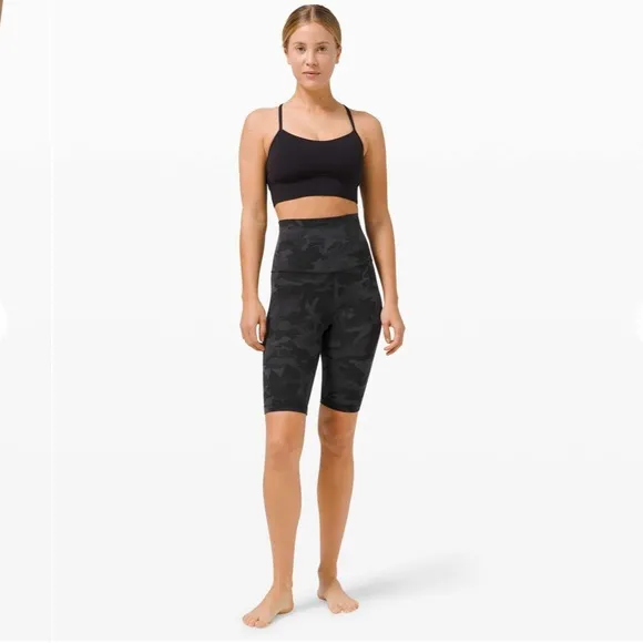 Lululemon Align Super High Rise Short *10&quot; Incognito Camo Multi Grey -size 2