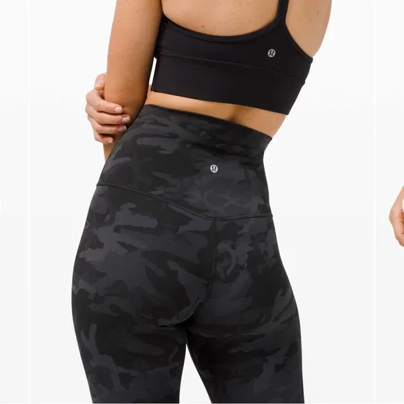 Lululemon Align Super High Rise Short *10&quot; Incognito Camo Multi Grey -size 2