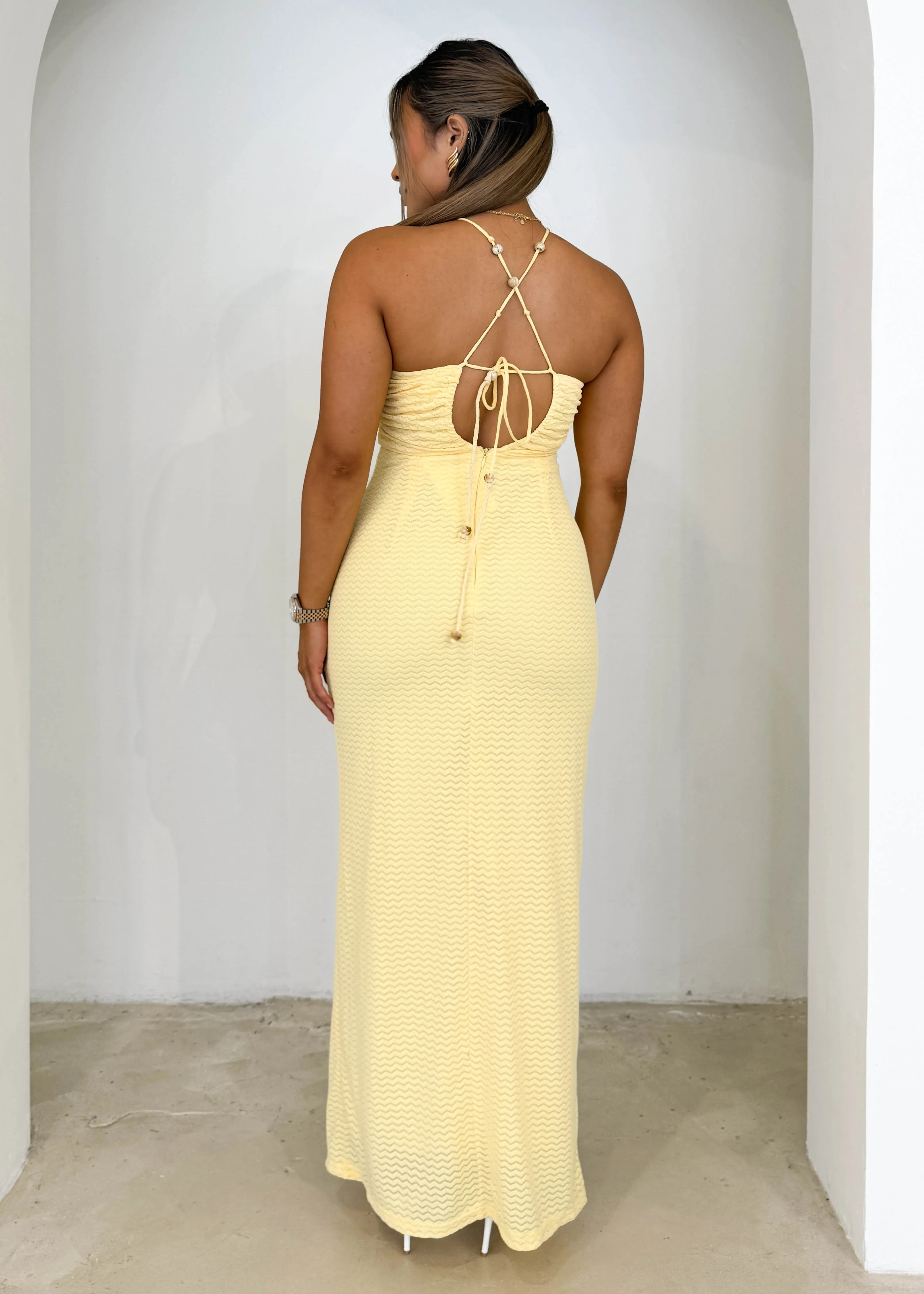 Lyra Maxi Dress - Lemon