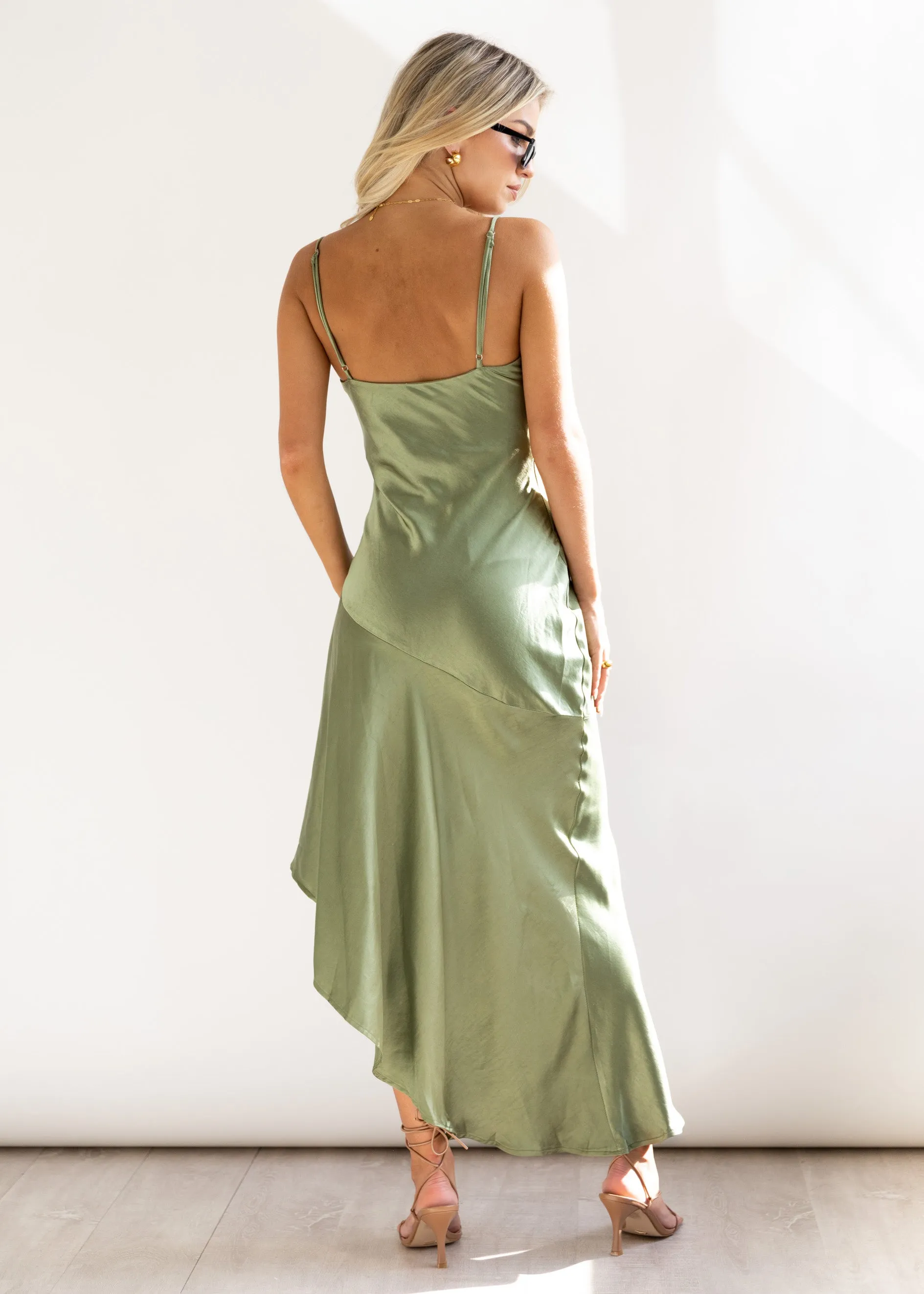 Madeira Midi Dress - Olive