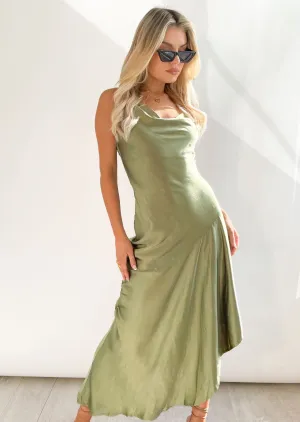 Madeira Midi Dress - Olive