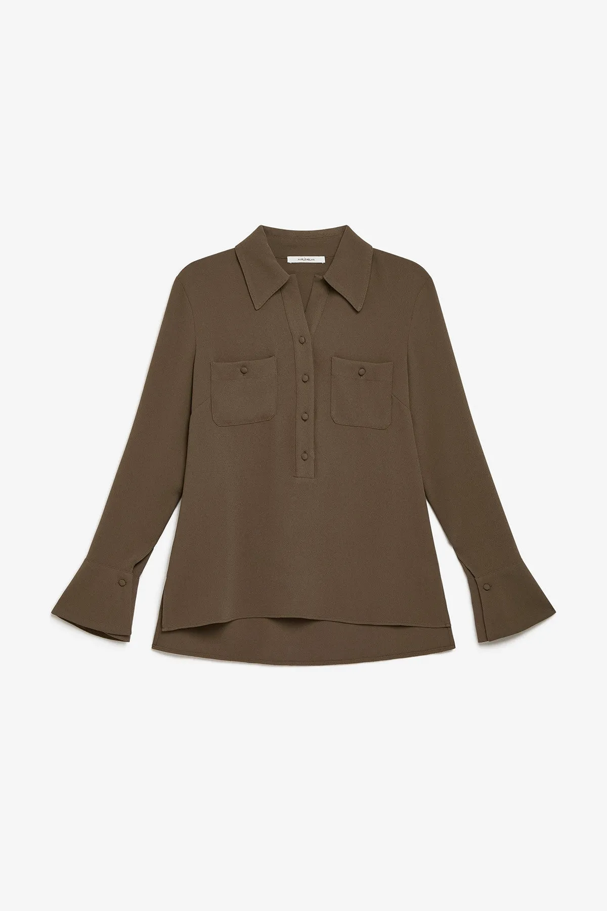 [MALIPARMI] SABLE' CREPE SHIRT - KHAKI