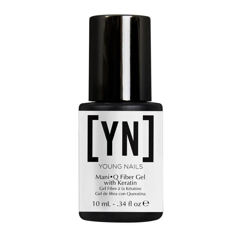 Mani•Q Fiber Gel with Keratin, Soft White, A Soft White, 1/3 oz