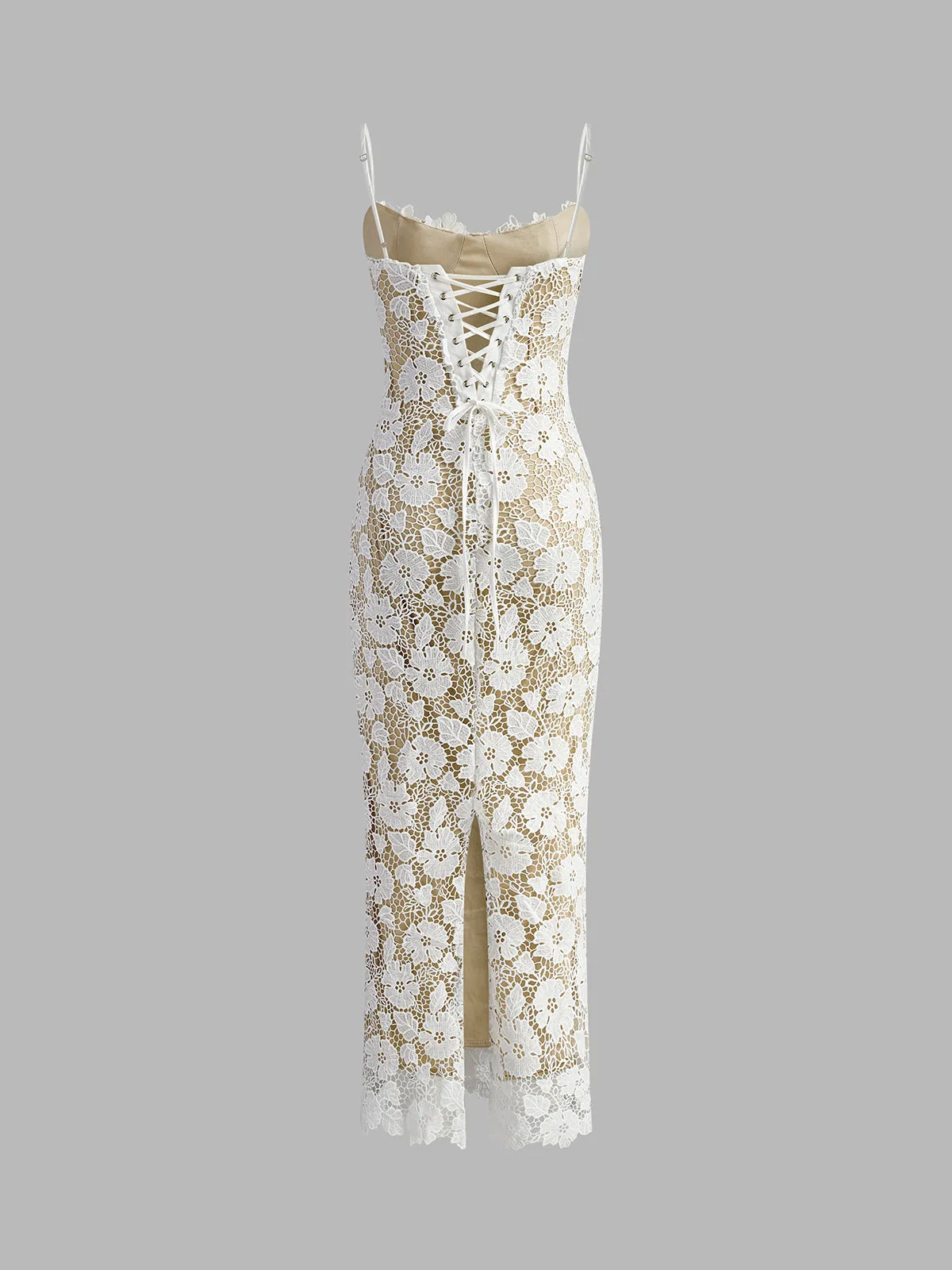 Marbella Floral Lace Slip Dress
