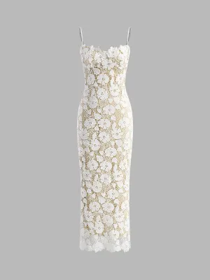 Marbella Floral Lace Slip Dress