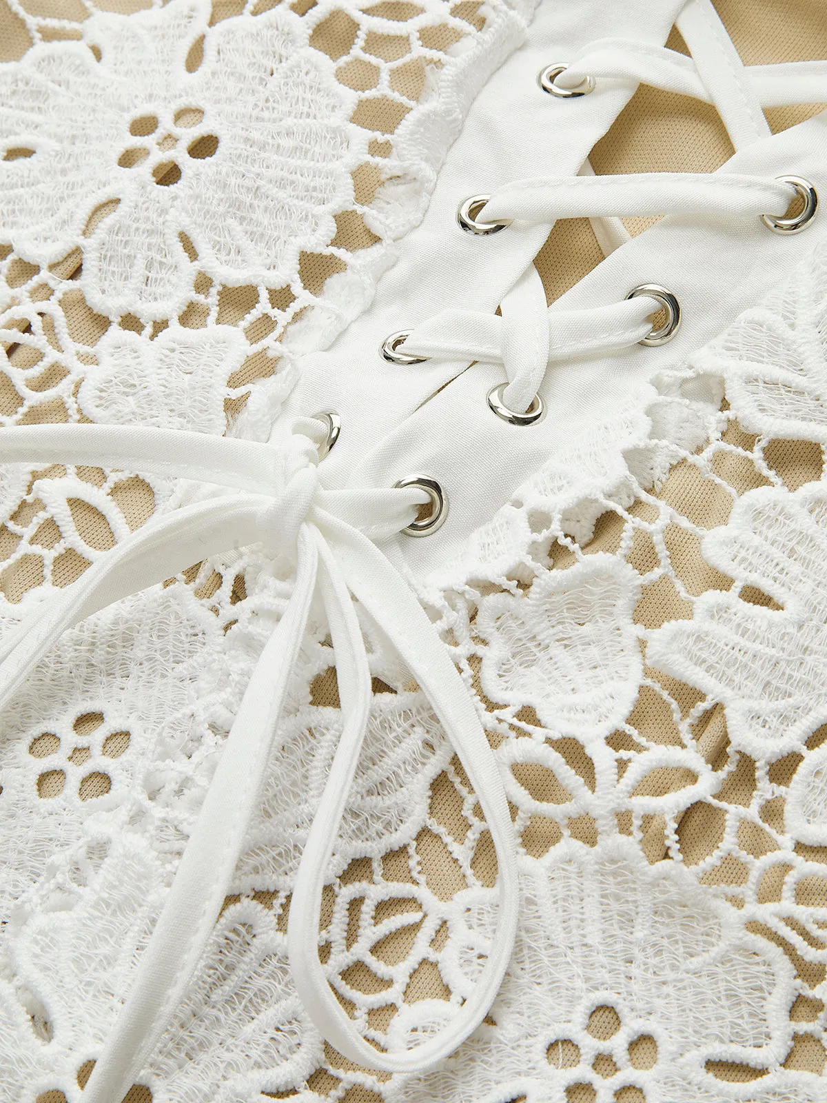 Marbella Floral Lace Slip Dress