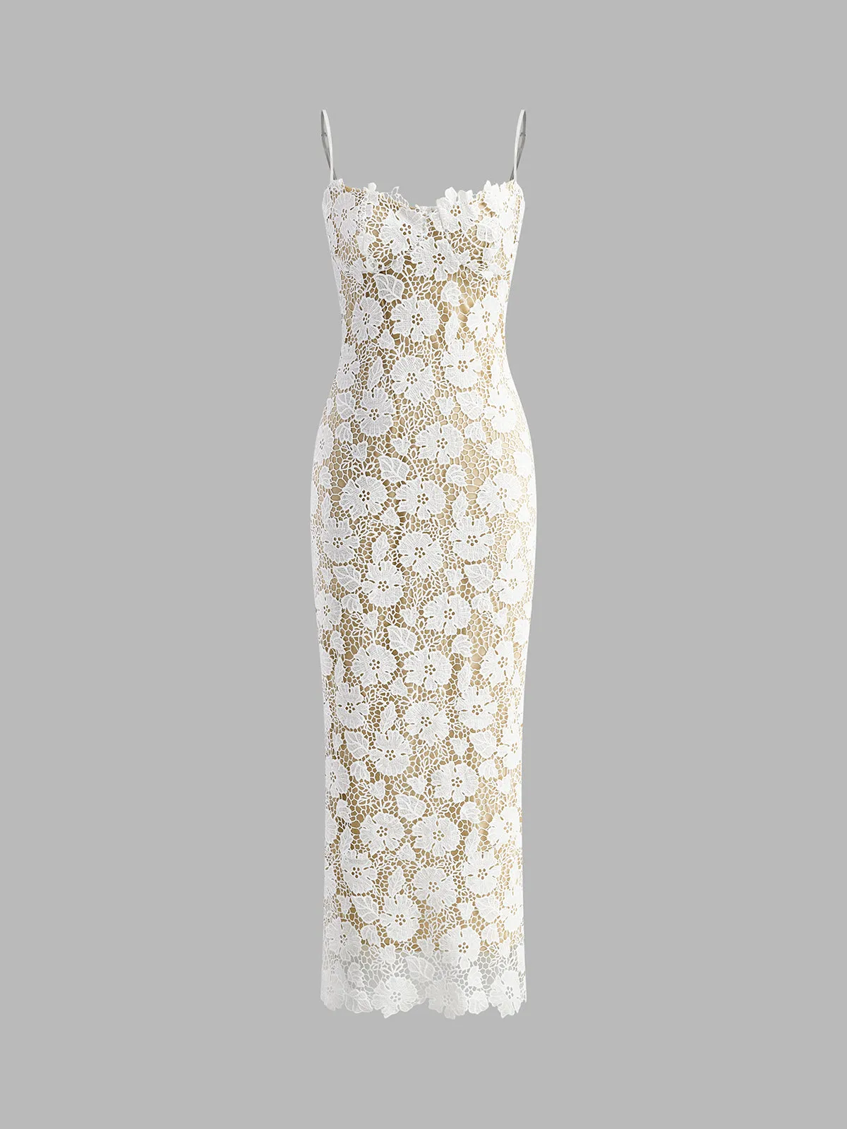 Marbella Floral Lace Slip Dress