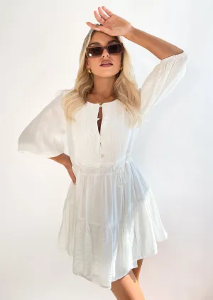 Mattie Smock Dress - White