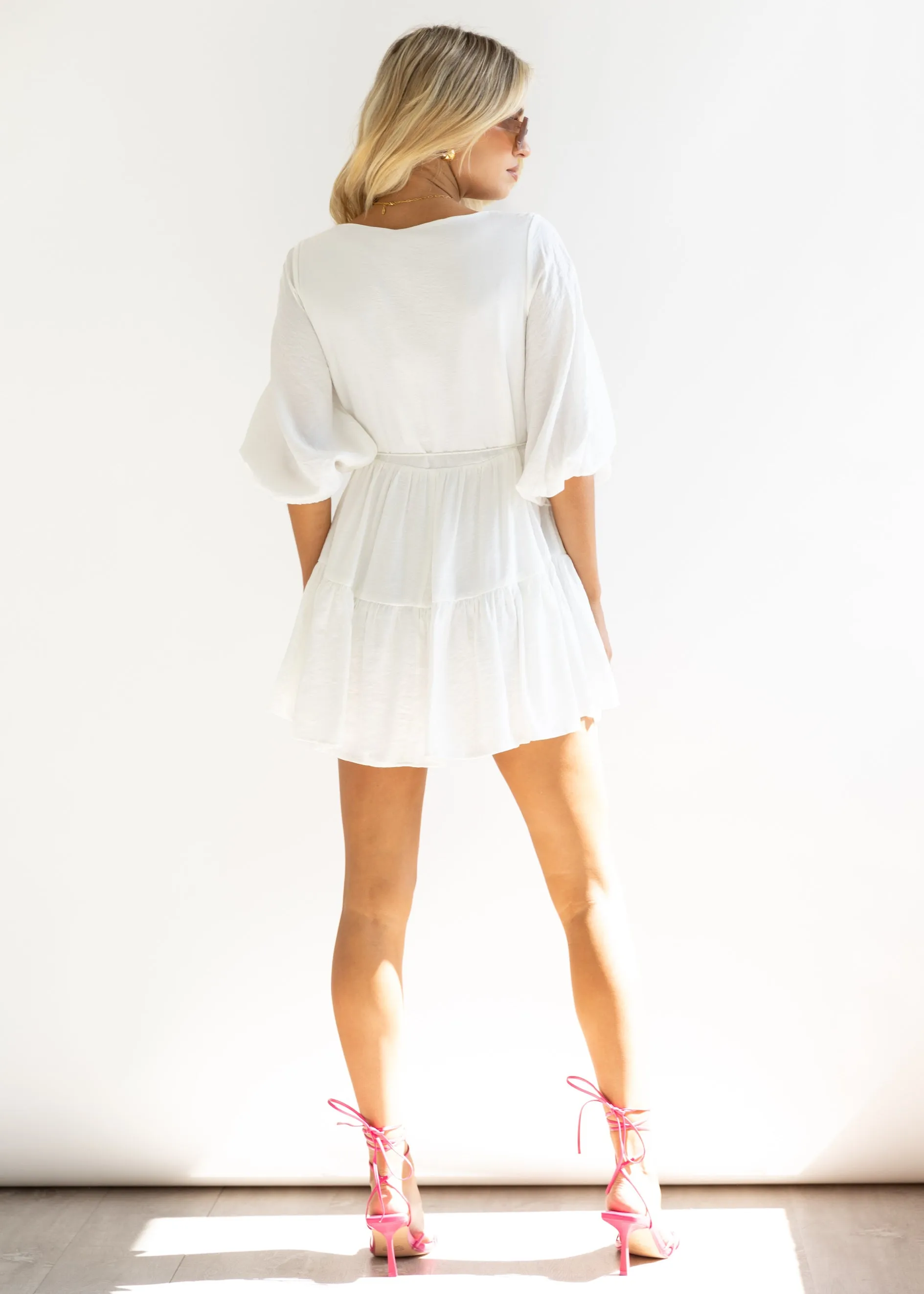 Mattie Smock Dress - White