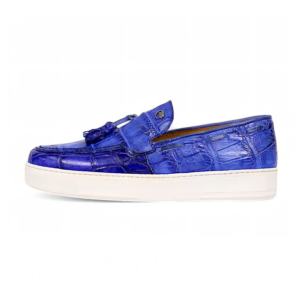 Mauri Chill 8800/1  Royal Blue Alligator/Calfskin Loafers