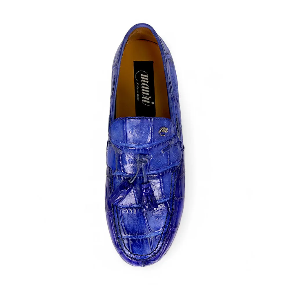 Mauri Chill 8800/1  Royal Blue Alligator/Calfskin Loafers