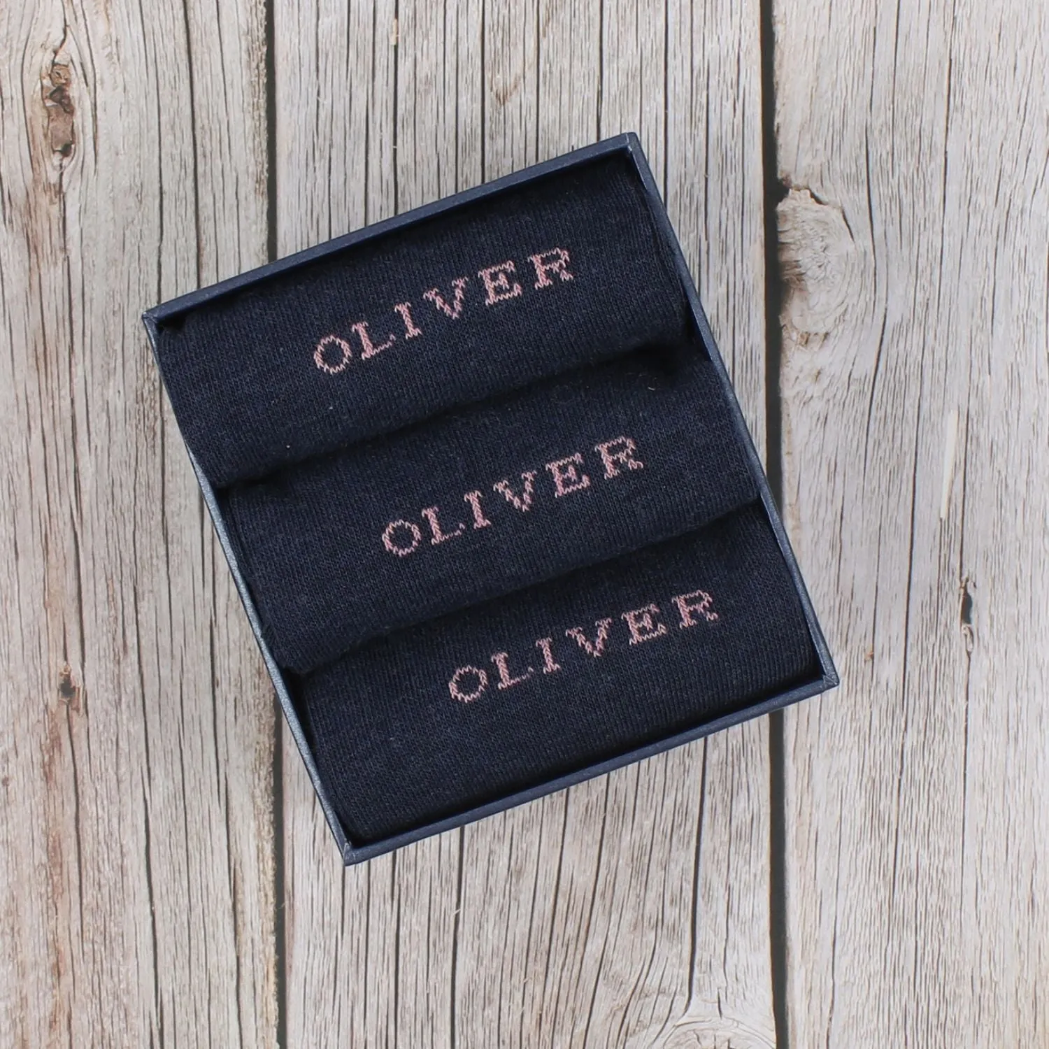 Men's 3-Pair Personalised Socks
