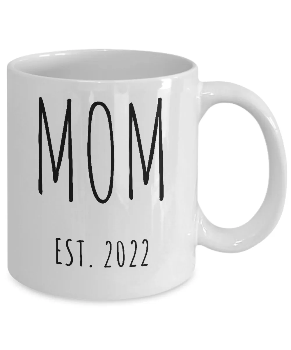 MOM EST 2022 Mug Coffee Cup Gift for Mom