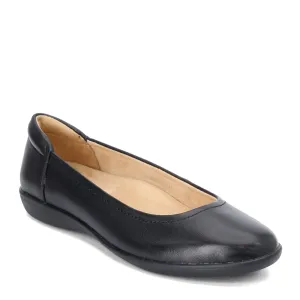 Naturalizer Womens Flexy Comfortable Slip On Round Toe Ballet Flats ,Black Leather,8 M US