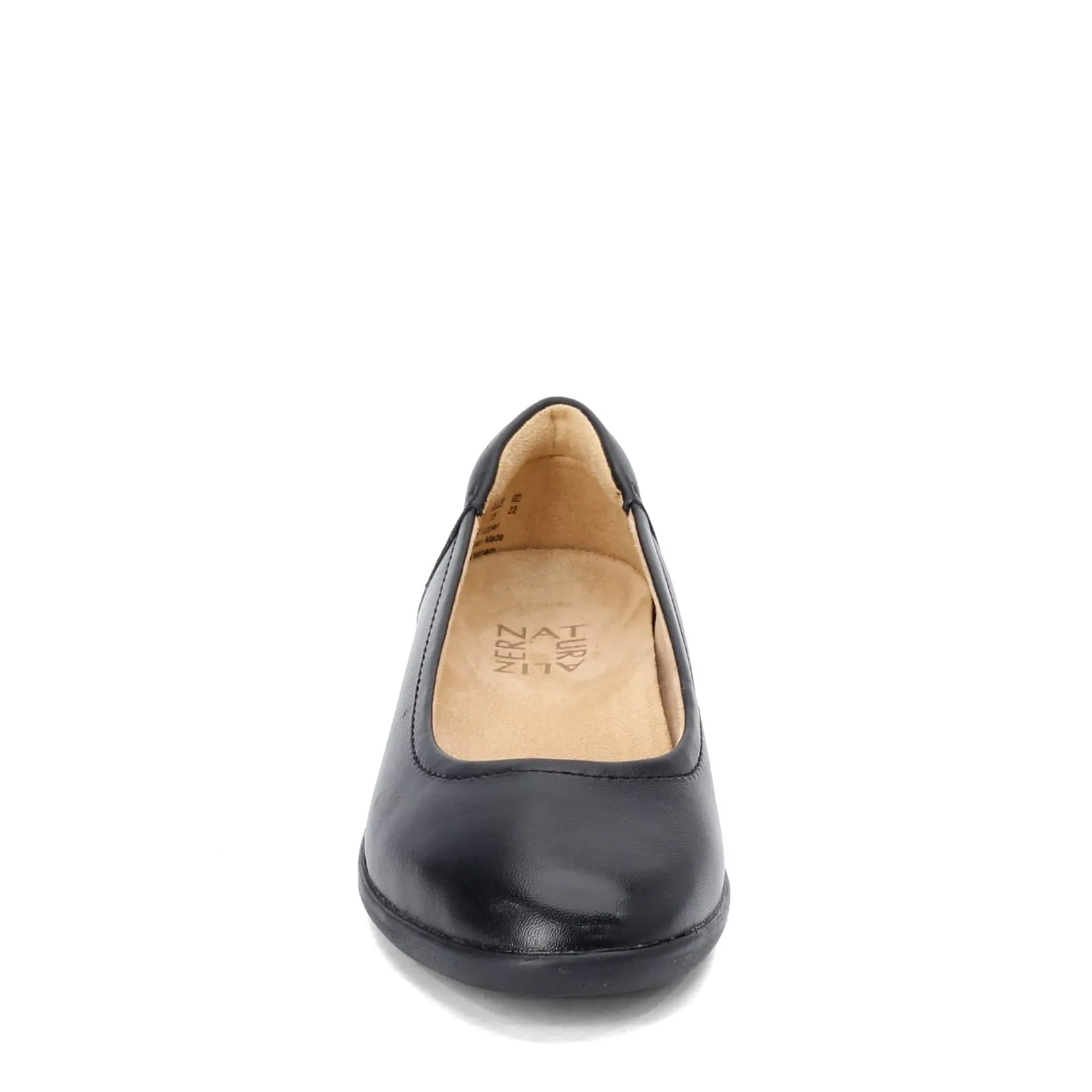 Naturalizer Womens Flexy Comfortable Slip On Round Toe Ballet Flats ,Black Leather,8 M US