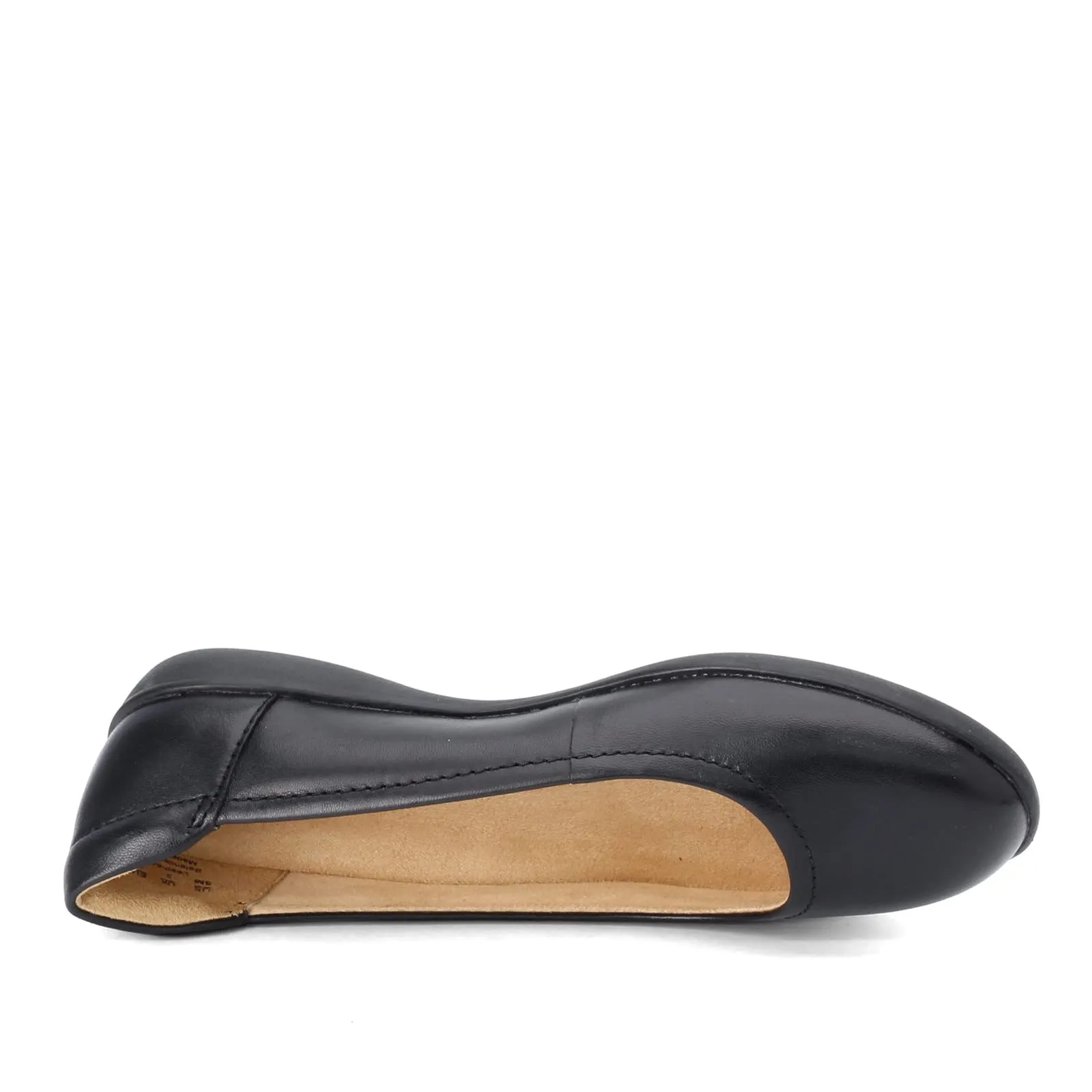 Naturalizer Womens Flexy Comfortable Slip On Round Toe Ballet Flats ,Black Leather,8 M US