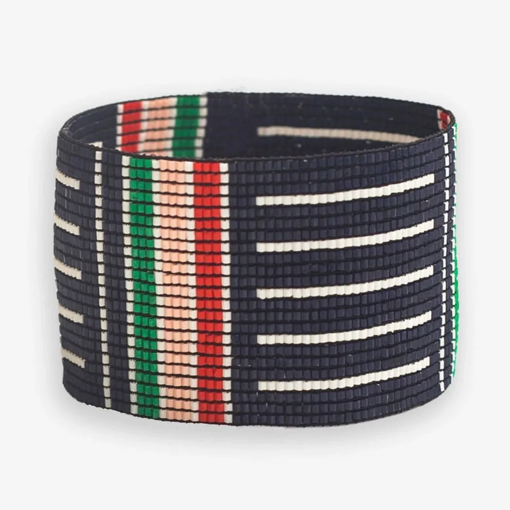 Navy   Green Stretch Cuff