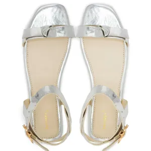 Phantom Bow - Silver - Leather Sandals