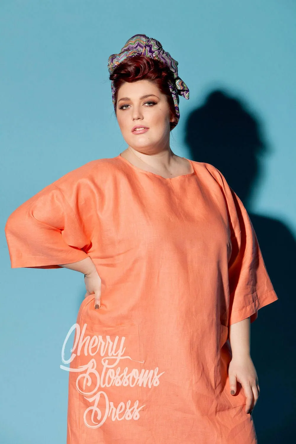 Plus size linen dress/ Plus size dress/ Plus size Kaftan/ Plus size clothing/ Plus size Long dress/ Plus size summer dress/ Linen/054.246