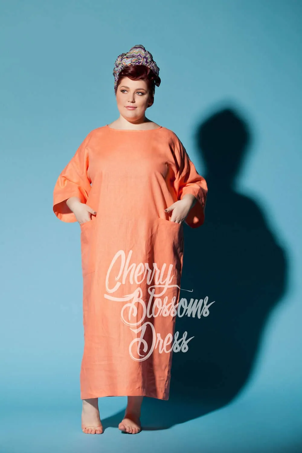 Plus size linen dress/ Plus size dress/ Plus size Kaftan/ Plus size clothing/ Plus size Long dress/ Plus size summer dress/ Linen/054.246