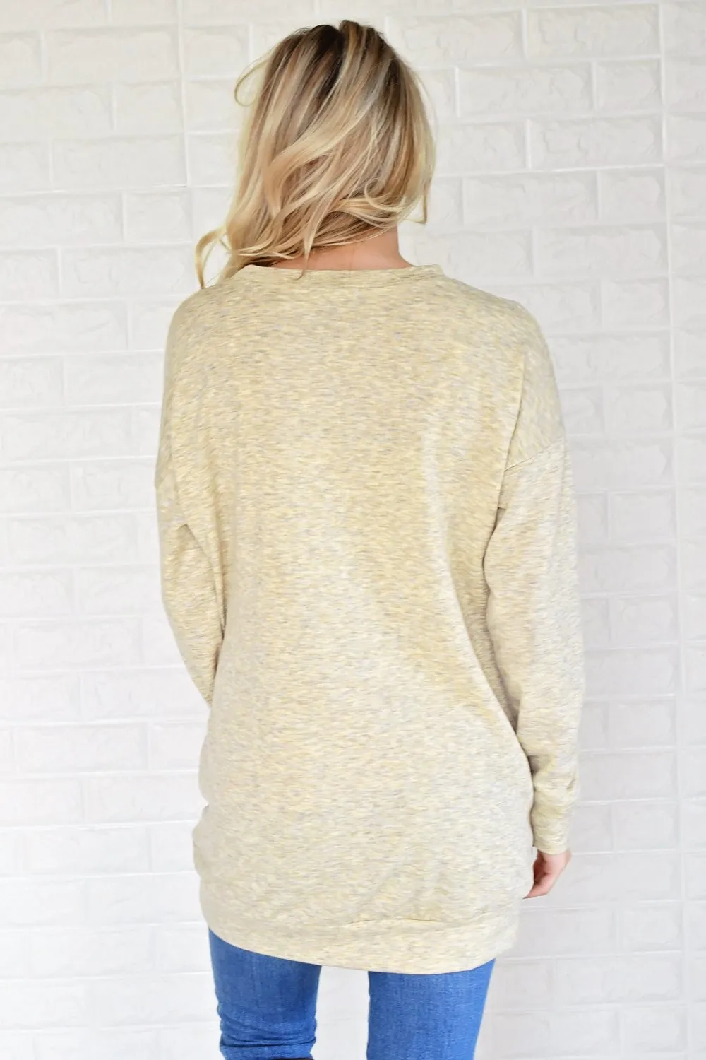 Pocket Sweater - Soft yellow